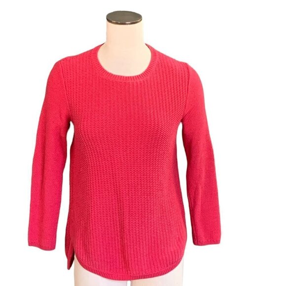 J. Jill Pullover Crew Neck Sweater Sz Petite Small Cotton Blend Pink #215C - Picture 1 of 7